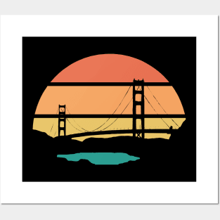 Golden Gate Bridge Sunset Posters and Art